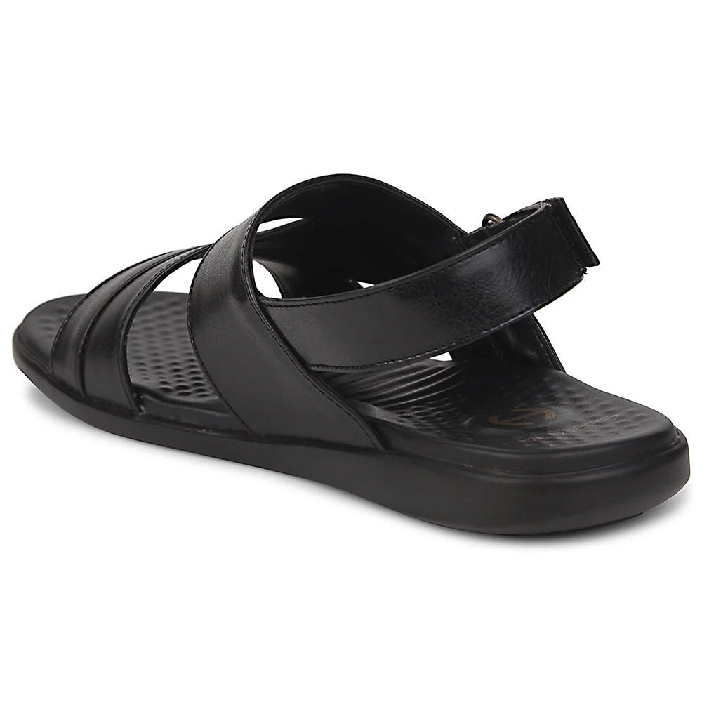 Healers Black Formal Sandal For Men SOFTER-1 By Liberty - Image 4