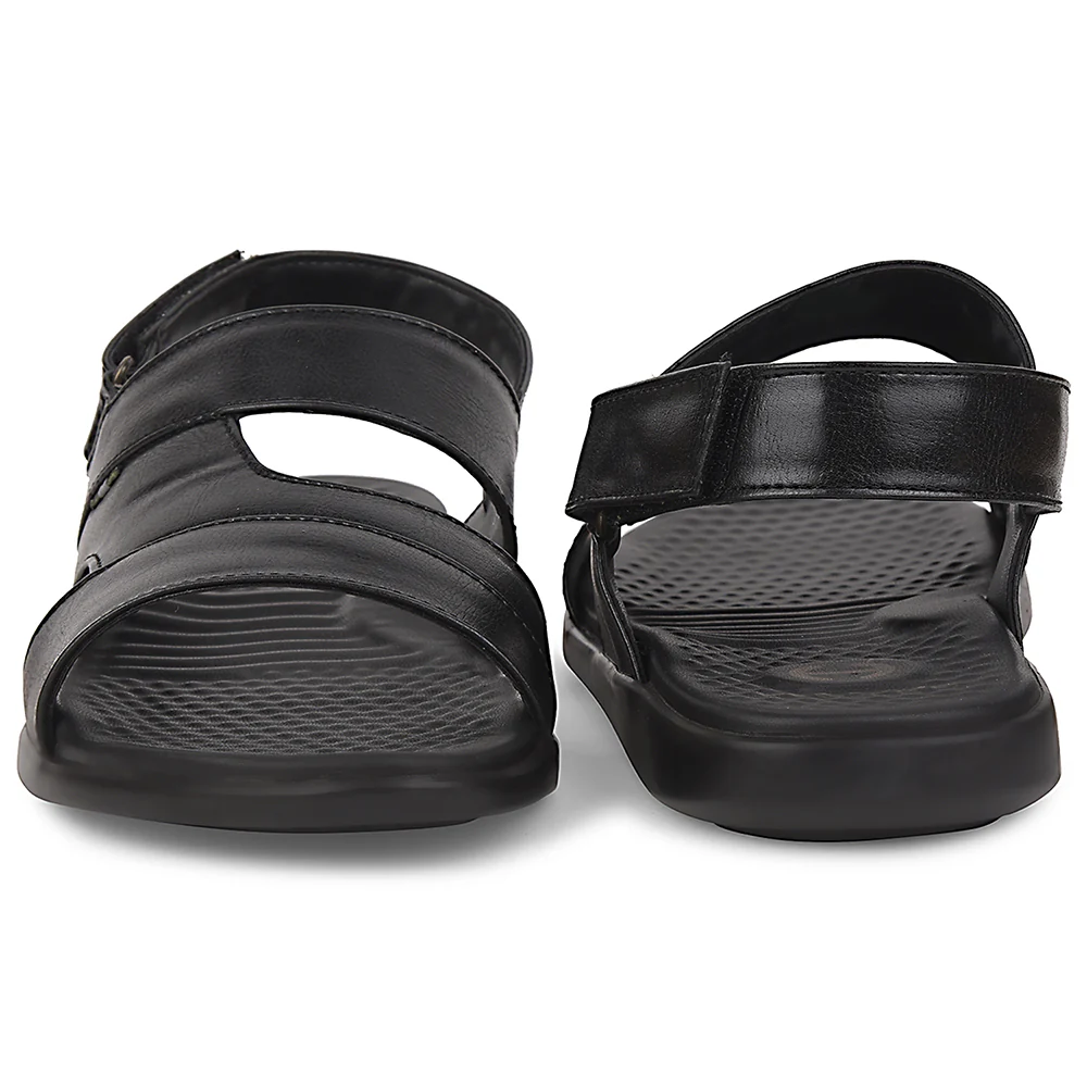 Healers Black Formal Sandal For Men SOFTER-1 By Liberty - Image 6