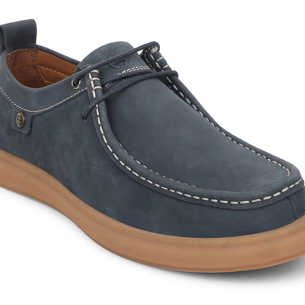 Healers Blue Formal Lacing Derby Shoes For Men ASF-3 By Liberty - Image 4