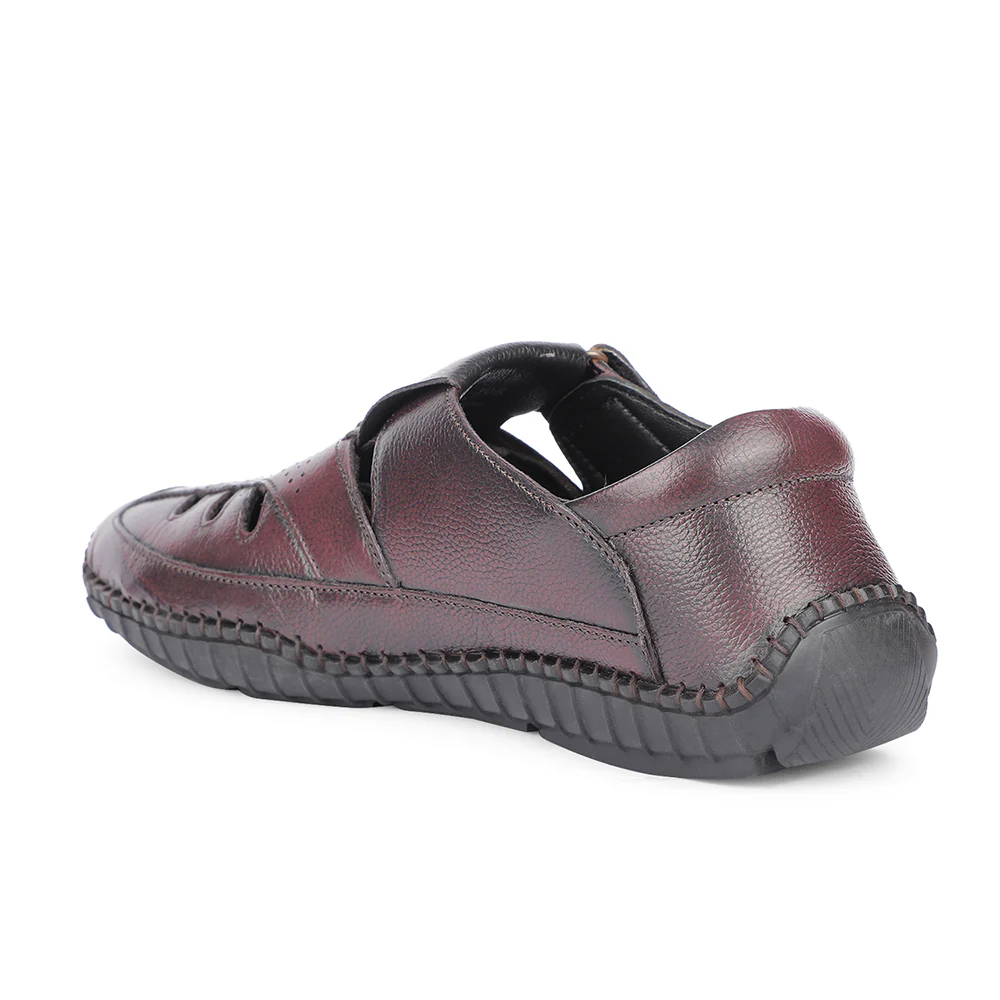 Healers Brown Casual Buckle Sandal For Men JPL-205 By Liberty - Image 4