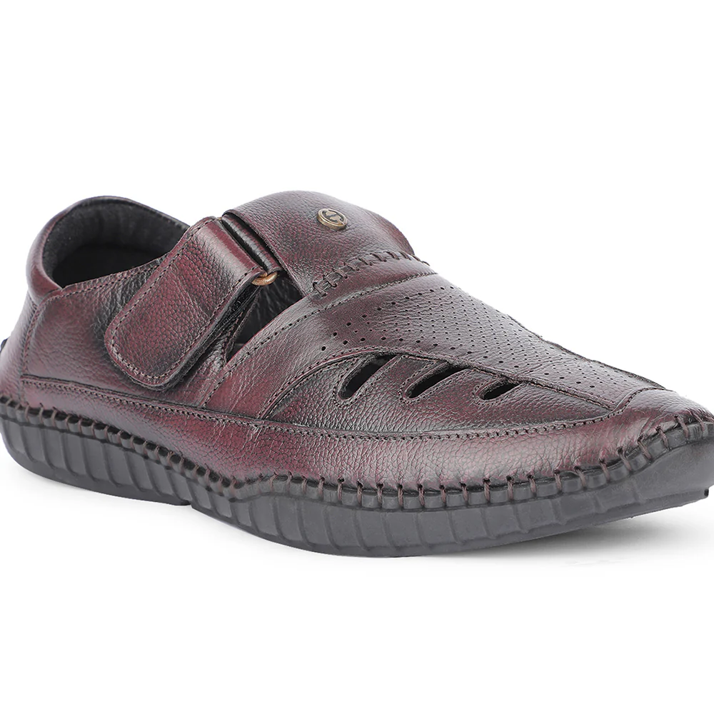 Healers Brown Casual Buckle Sandal For Men JPL-205 By Liberty - Image 5