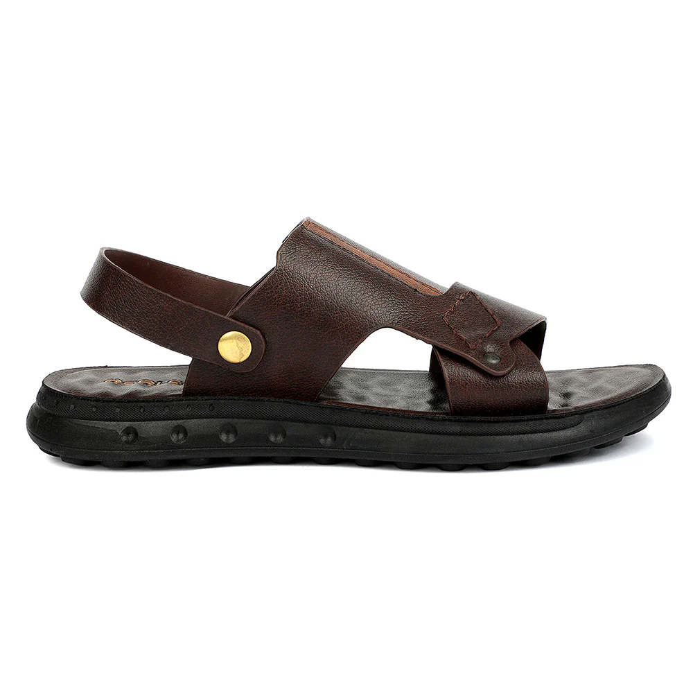 Healers Brown Casual Flat Sandal for Men GHD-81 by Liberty - Image 2