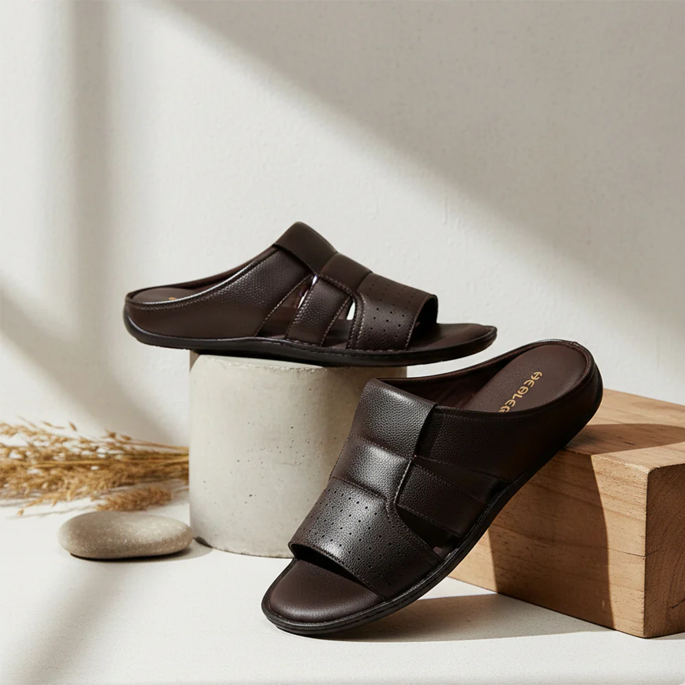 Healers Brown Casual Flat Sandal For Men VAL-31E By Liberty - Image 2