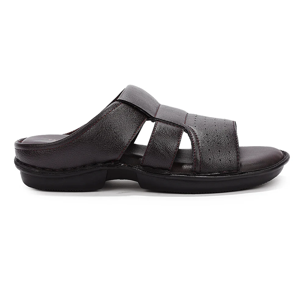 Healers Brown Casual Flat Sandal For Men VAL-31E By Liberty - Image 4