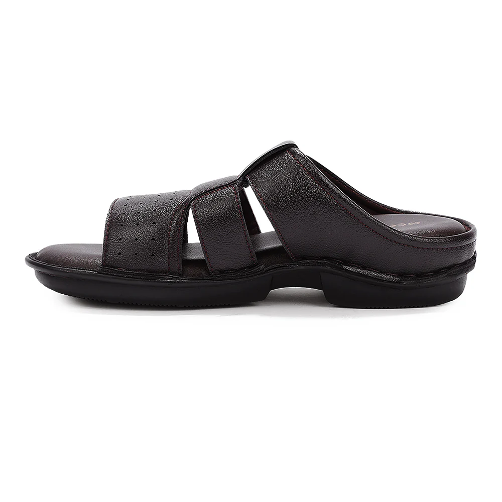 Healers Brown Casual Flat Sandal For Men VAL-31E By Liberty - Image 5
