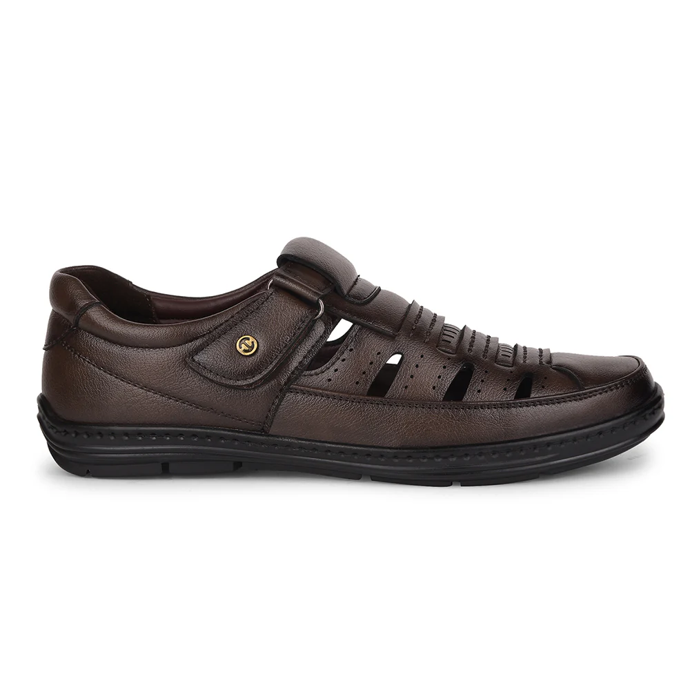 Healers Brown Casual Sandal For Men ERL-19 By Liberty - Image 2