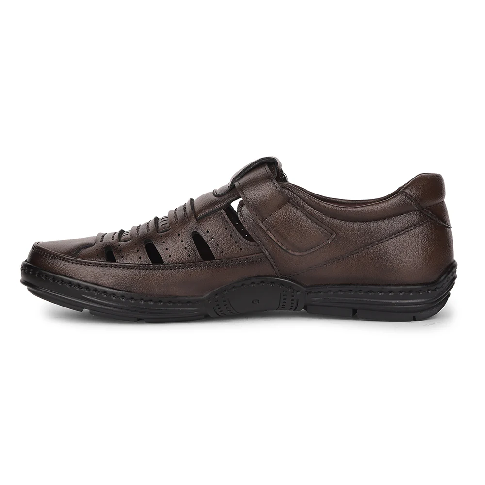Healers Brown Casual Sandal For Men ERL-19 By Liberty - Image 3