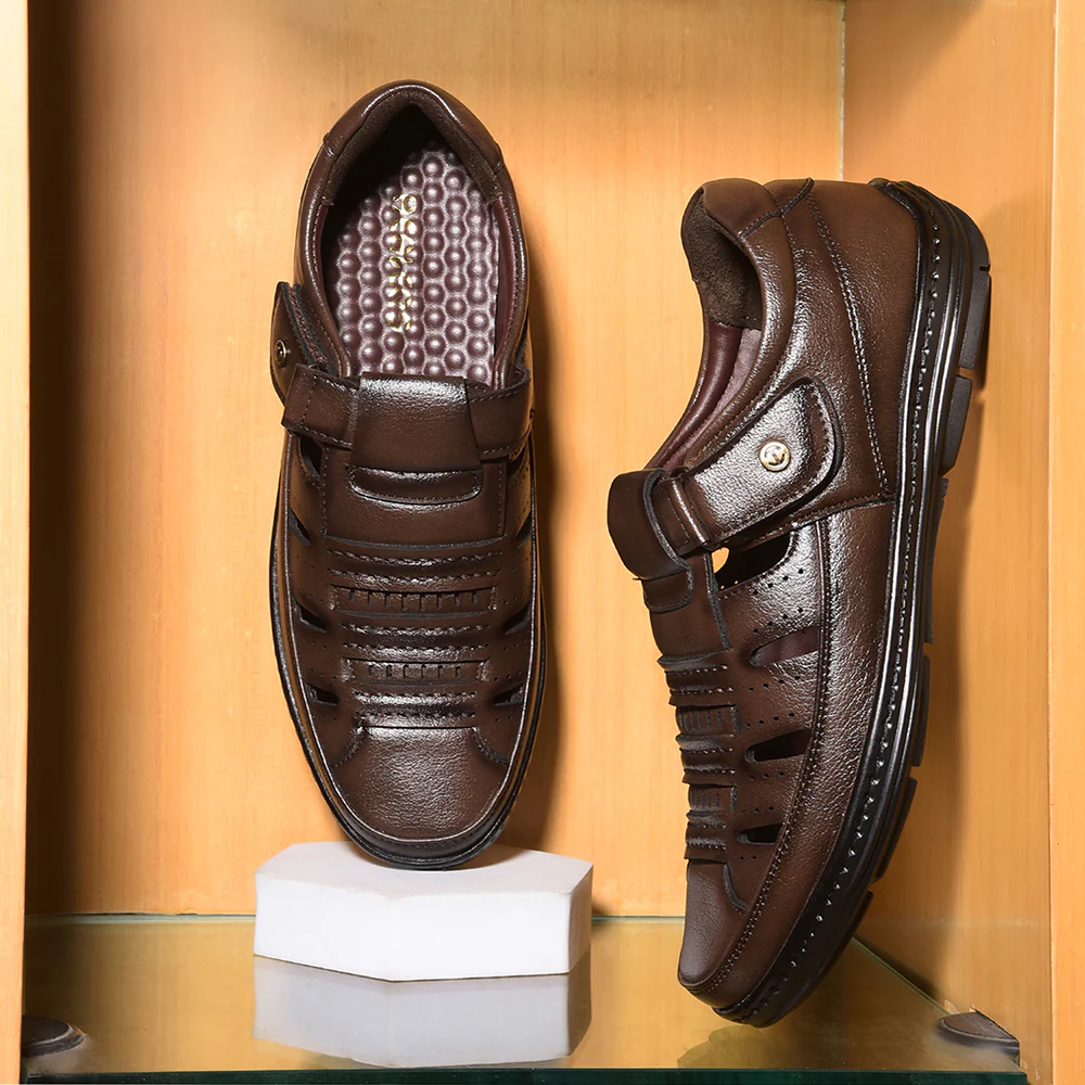 Healers Brown Casual Sandal For Men ERL-19 By Liberty - Image 4