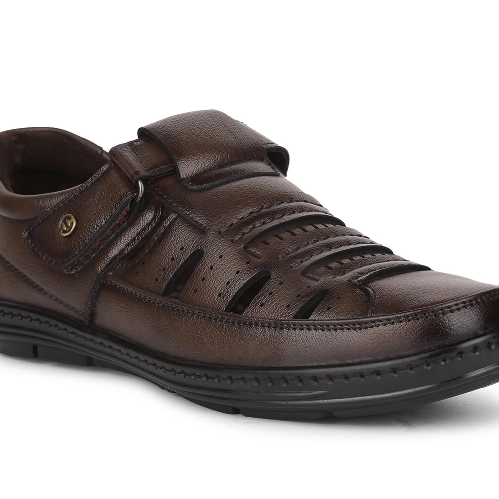 Healers Brown Casual Sandal For Men ERL-19 By Liberty - Image 6