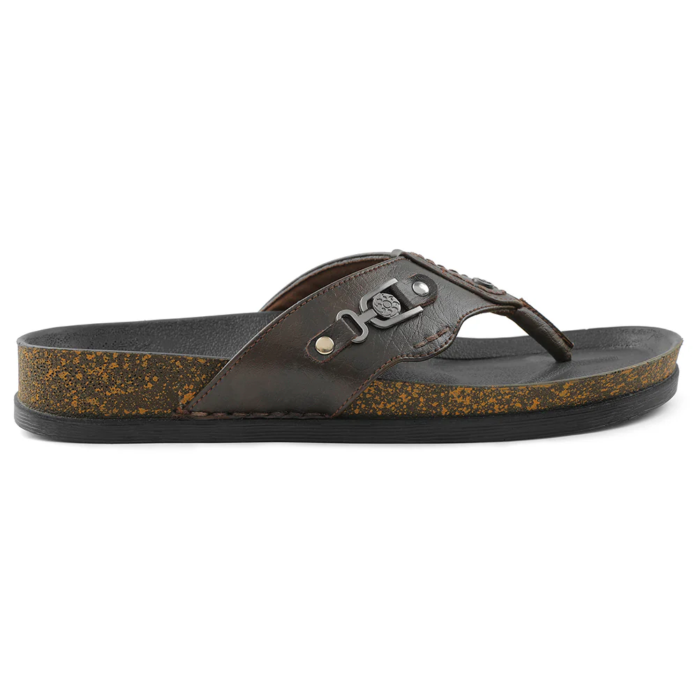 Healers Brown Casual Slipper For Men CSS-28E By Liberty - Image 2