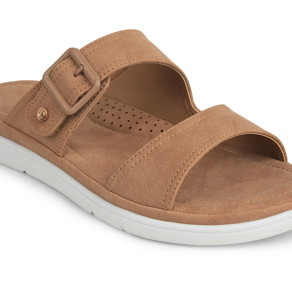 Healers Brown Casual Slipper For Women JFL-34 By Liberty - Image 4