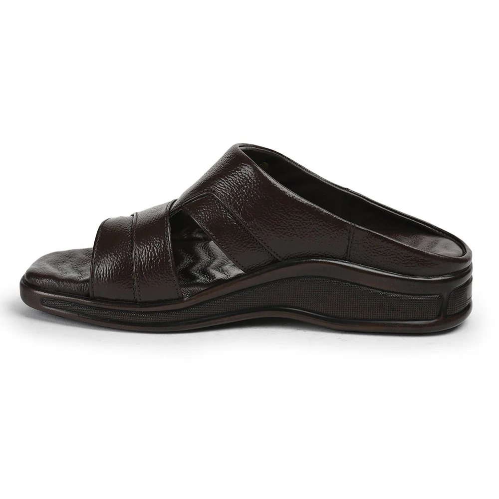 Healers Brown Casual Slippers For Men 2050-802 By Liberty - Image 3