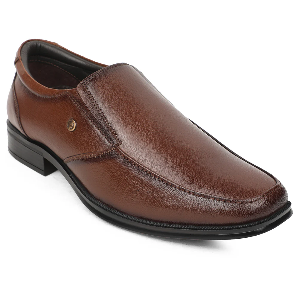 Healers Brown Formal Non Lacing Mocassin Shoes For Men UDL-10 By Liberty