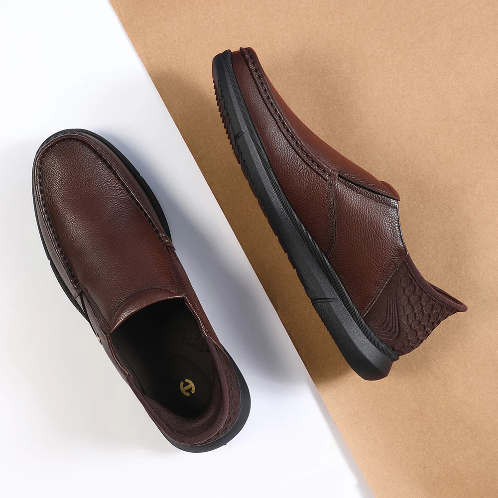 Healers Brown Formal Non Lacing Moccasin For Men S201-02 By Liberty - Image 2