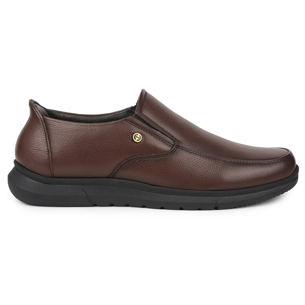 Healers Brown Formal Non Lacing Moccasins For Mens SCL-1 By Liberty - Image 2