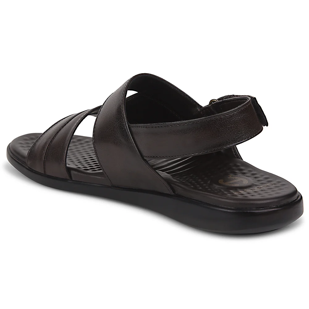 Healers Brown Formal Sandal For Men SOFTER-1 By Liberty - Image 4