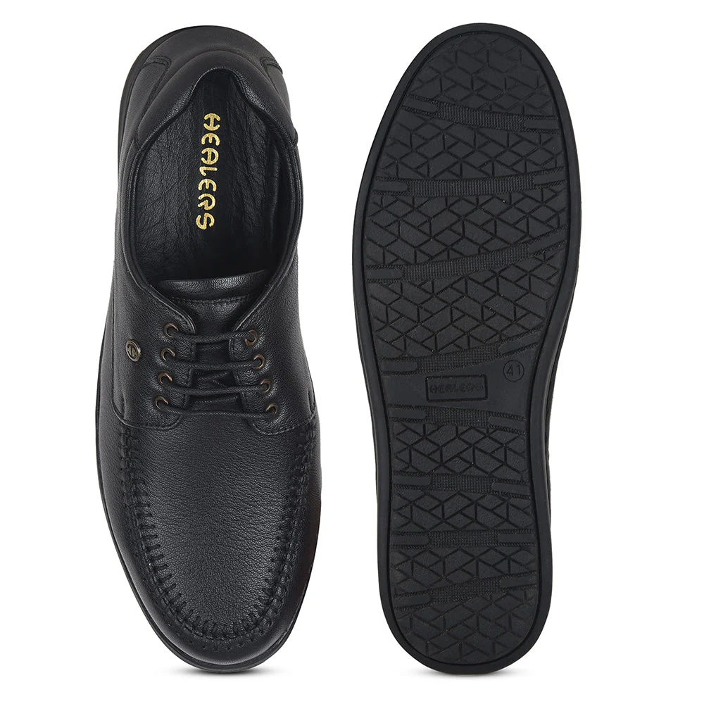 Healers by Liberty Men SAGAR-11 Black Formal Lacing Shoes - Image 6