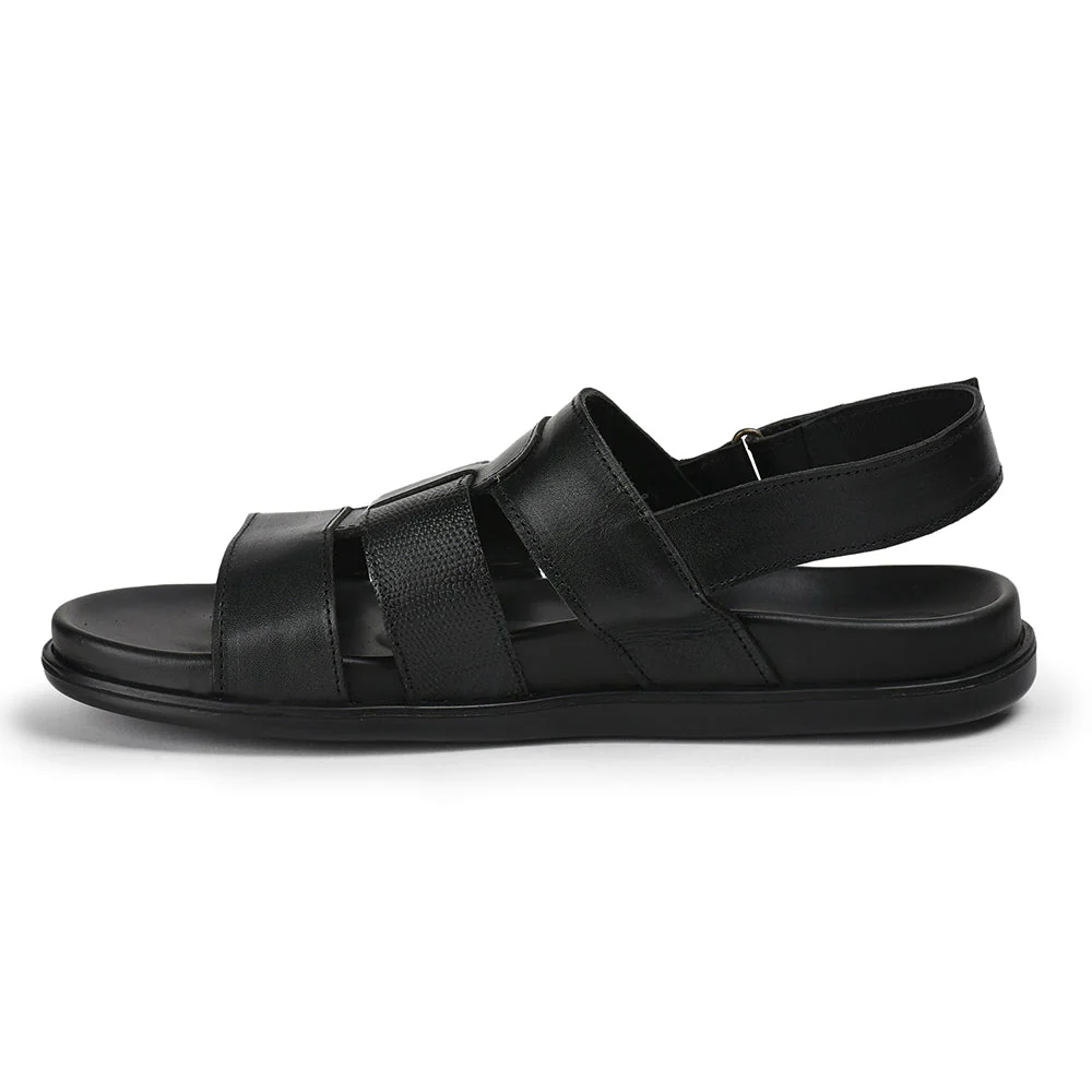 Healers By Liberty Men SOFT-4 Black Formal Sandal - Image 3