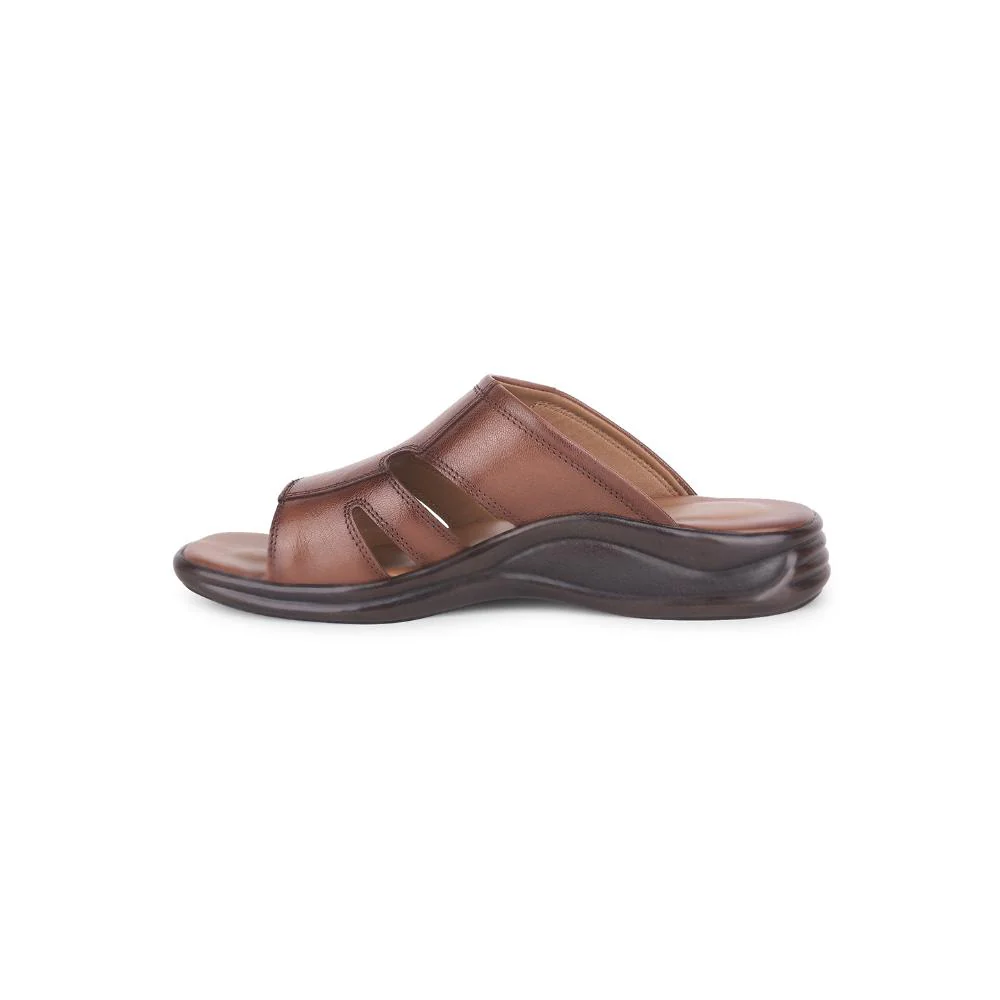 Healers Casual Tan Toe Ring Slippers For Men 2013-903 By Liberty - Image 3