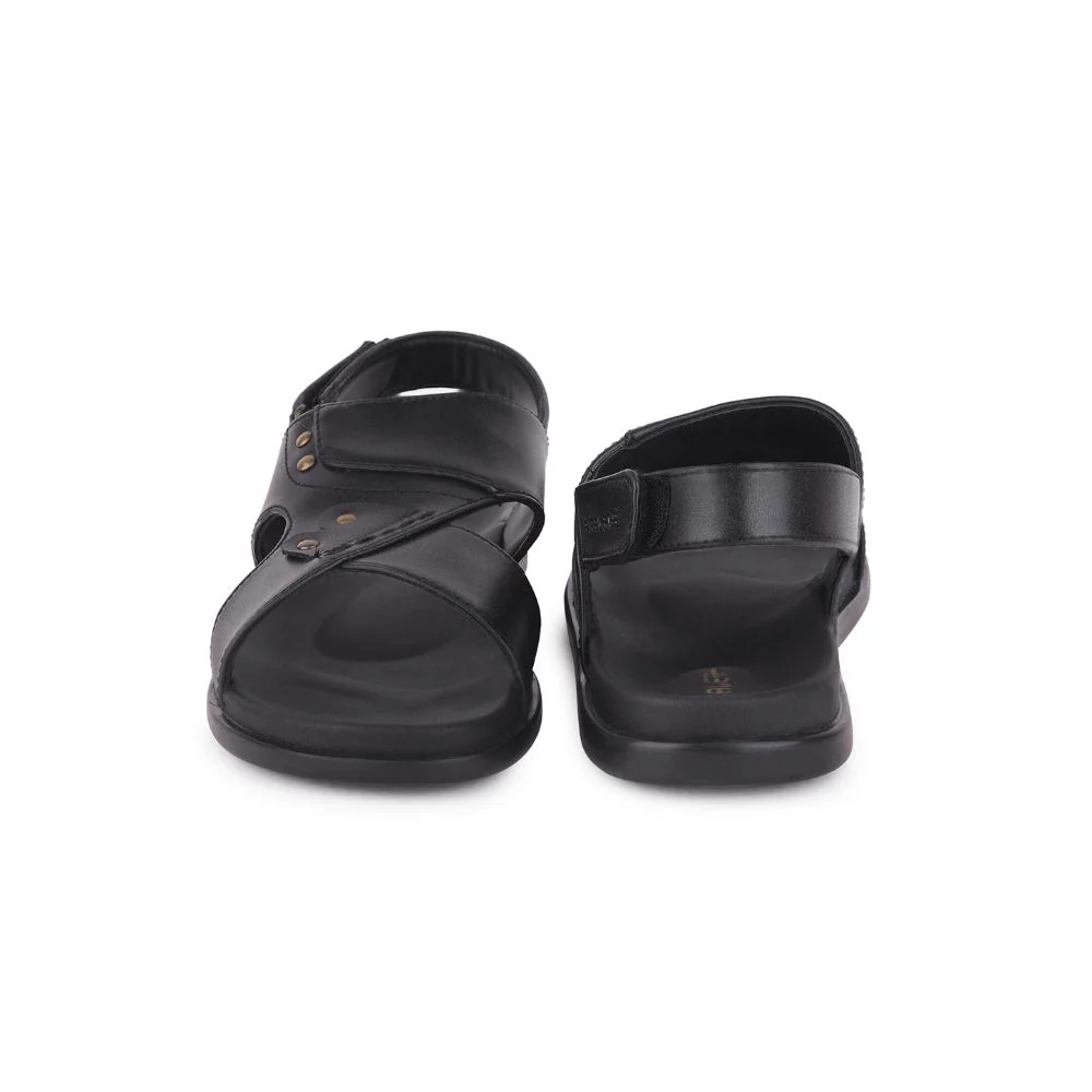 Healers Casual Black Sandal For Men DANVER-E By Liberty - Image 5