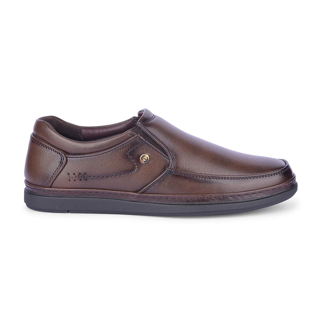 Healers By Liberty Mens ERL-16 Brown Formal Non Lacing Shoes - Image 2