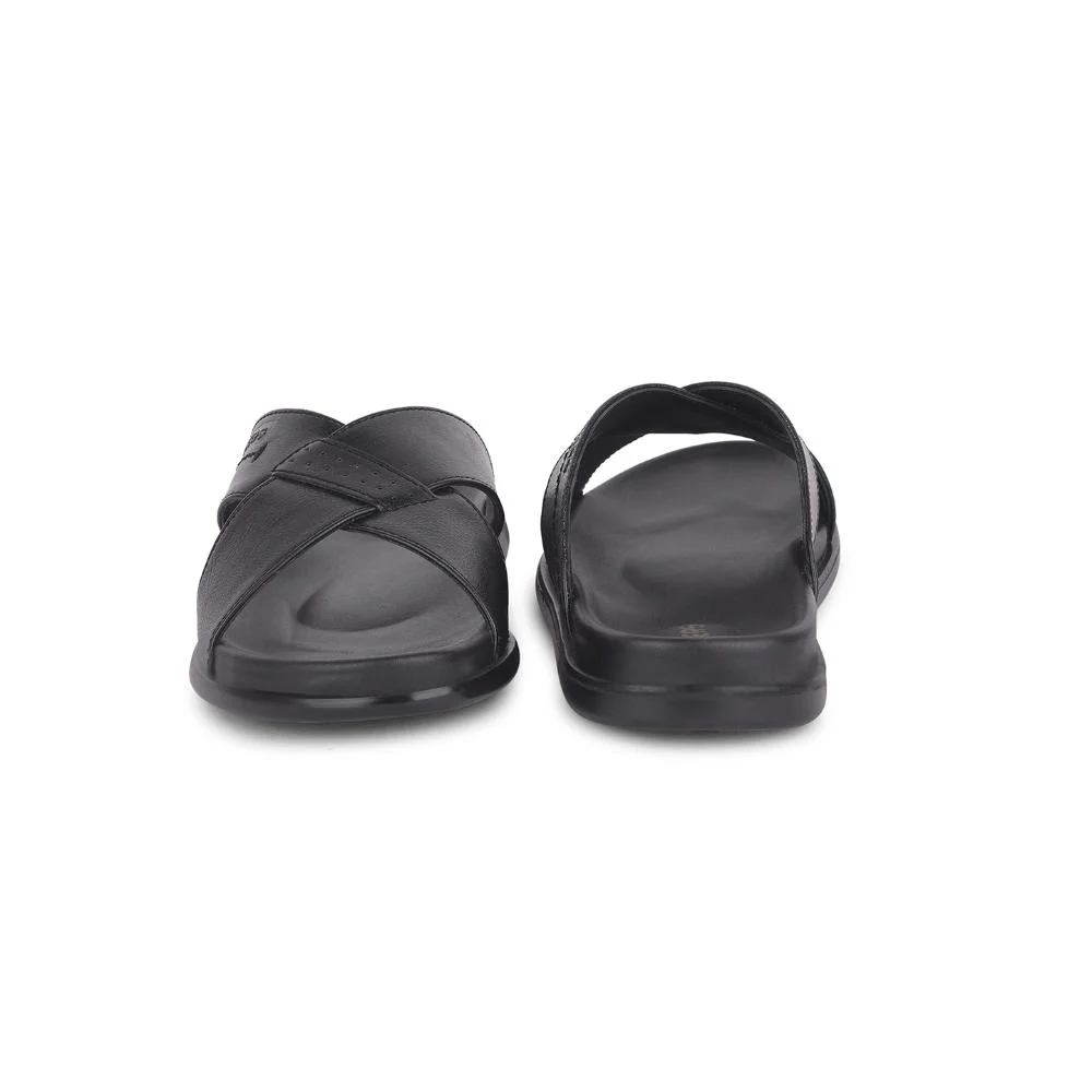 Healers Casual Black Slippers For Men LEEKS-2 By Liberty - Image 5