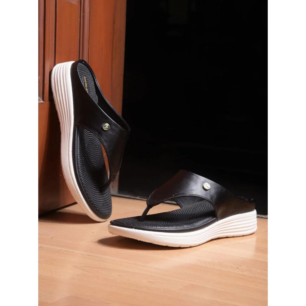 Healers Casual Black Slipper For Women DINZY-2E By Liberty - Image 3