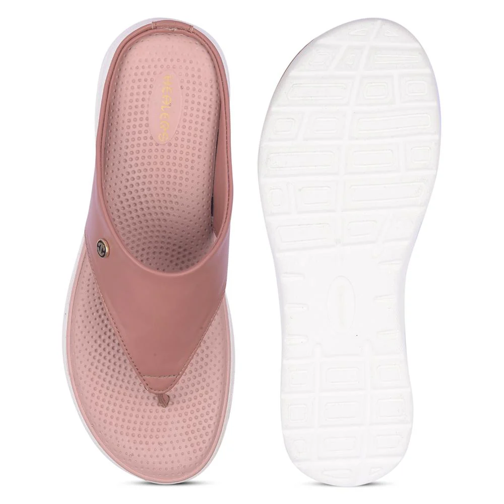 Healers Casual Peach Slipper For Women DINZY-2E By Liberty - Image 6