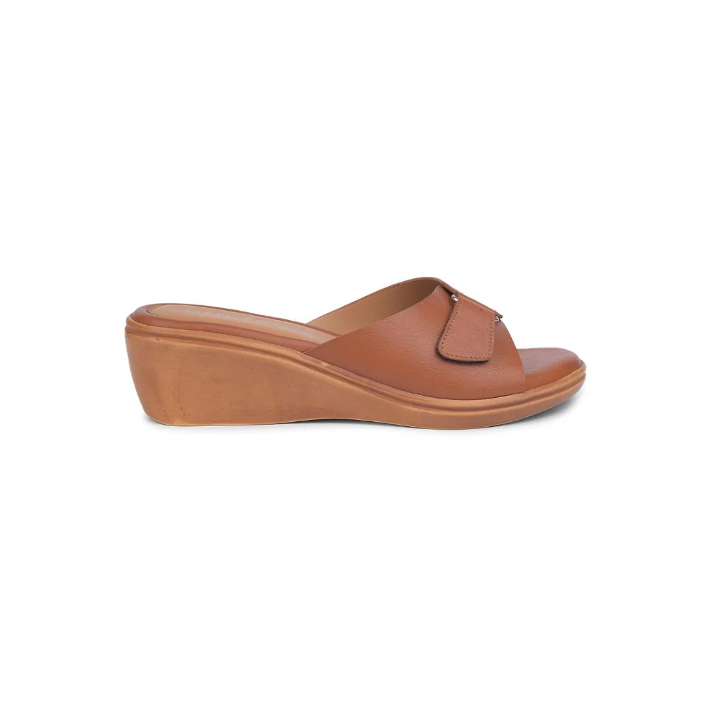 Healers By Liberty Women LDF-21 Tan Wedges Casual Slippers - Image 2