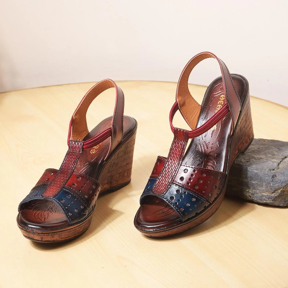 Healers By Liberty Women TLO-54 Cherry Wedges Fashion Wedges Heel Sandal - Image 4