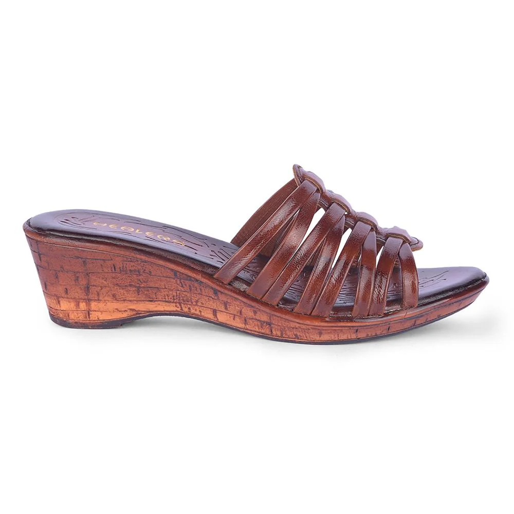 Healers By Liberty Women TLO-56 Tan Fashion Slippers - Image 2