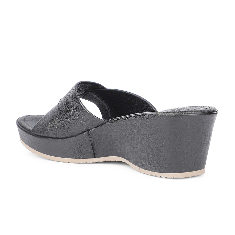 Healers Casual Black Wedges Heels For Women J332-40 By Liberty - Image 4
