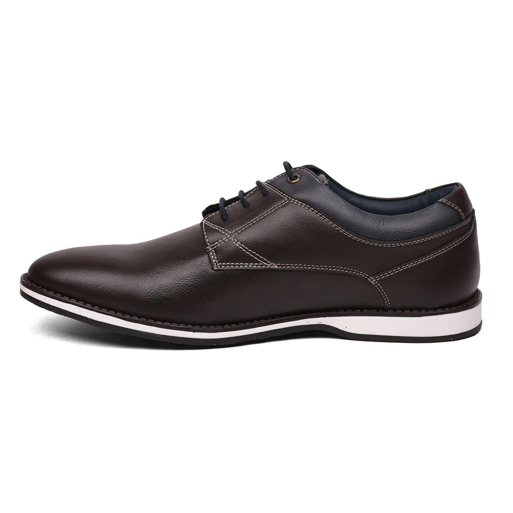 Healers Casual Brown Lacing Shoes For Men SYN-42 By Liberty - Image 3