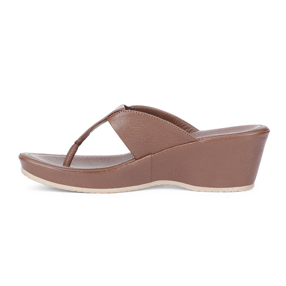 Healers Casual Brown Wedges Heels For Women J332-41 By Liberty - Image 3