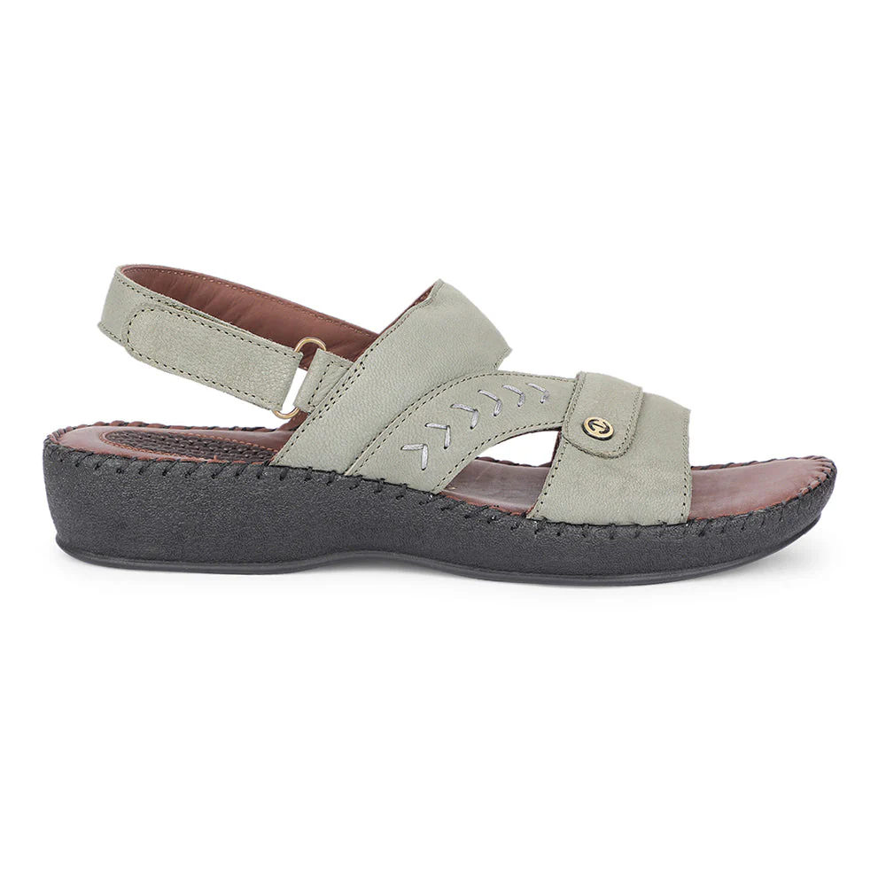 Healers Casual Green Sandal For Women J332-09 By Liberty - Image 2
