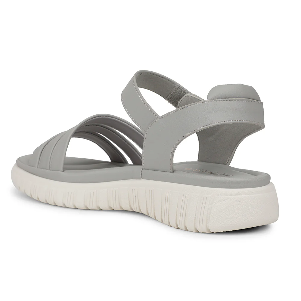Healers Casual Light Grey Sandal For Women ZQ-RN-L66 By Liberty - Image 4