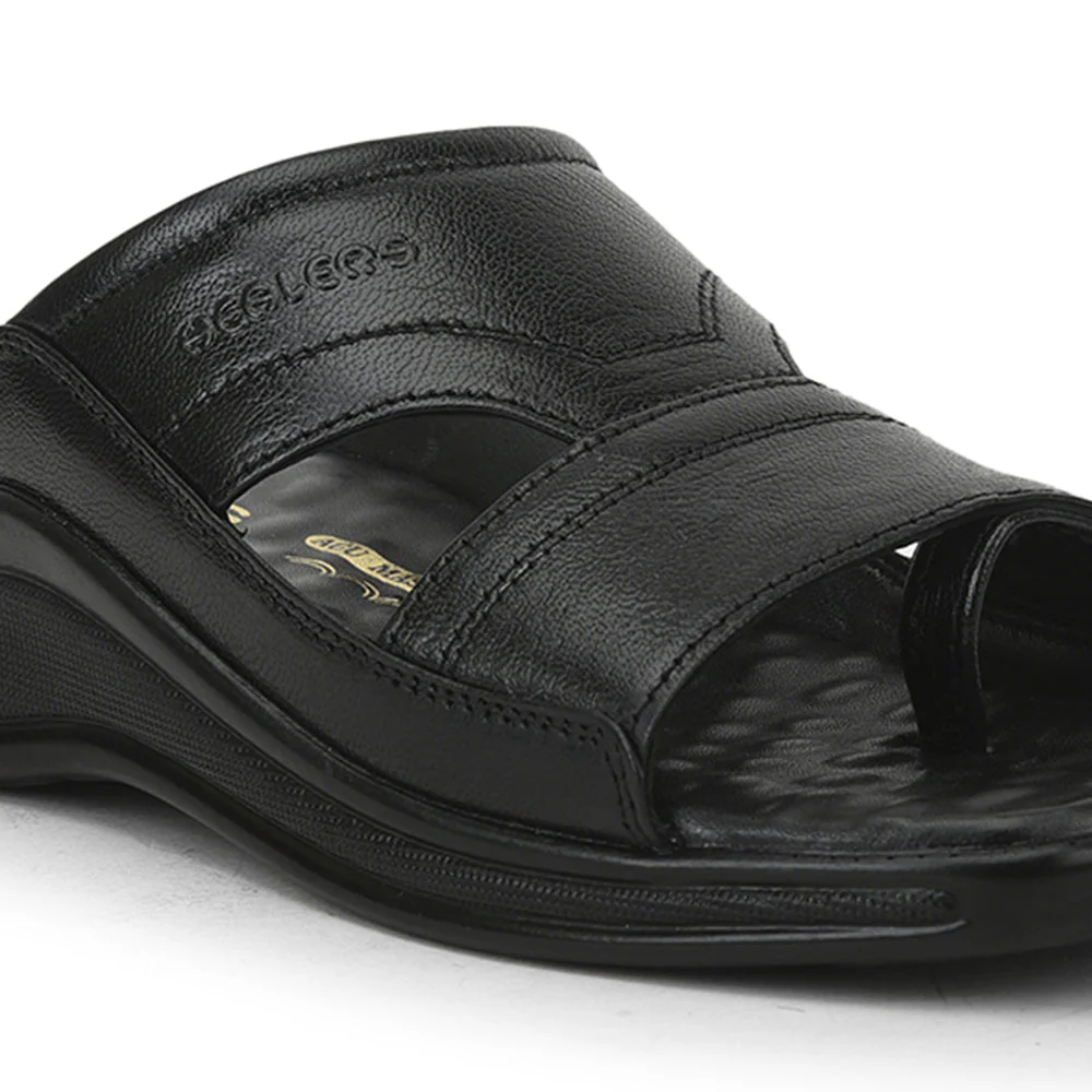 Healers Casual Slippers For Men (Black) 2050-803D By Liberty - Image 6