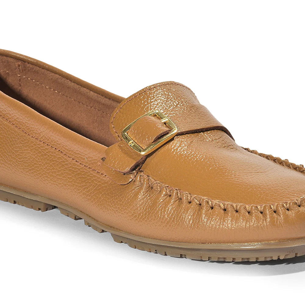 Healers Formal Shoes Tan Loafers For Women 2074-21 By Liberty - Image 4