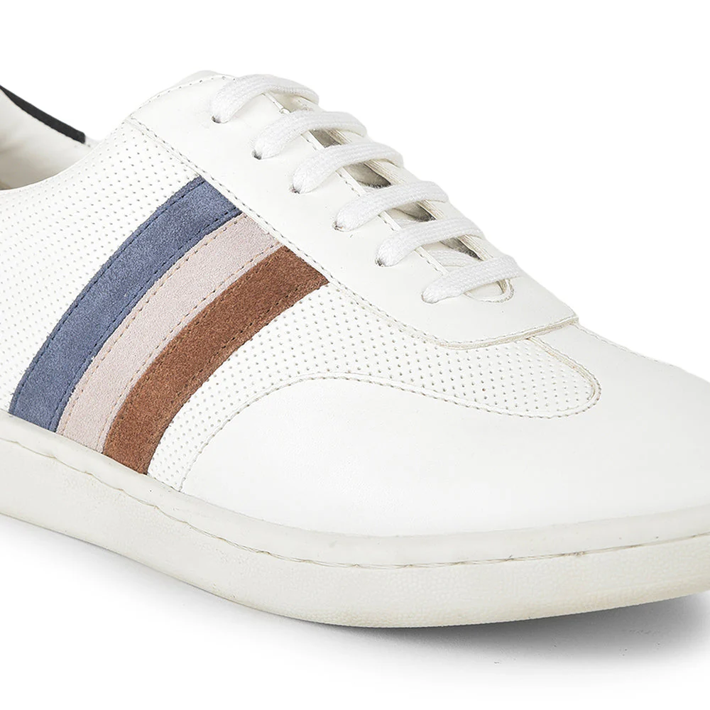 Healers Casual White Lacing Sneakers For Men SYN-45 By Liberty - Image 5