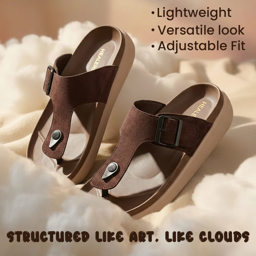 Healers Dark Brown Casual Flat Sandal for Men VAL-38E By Liberty - Image 3