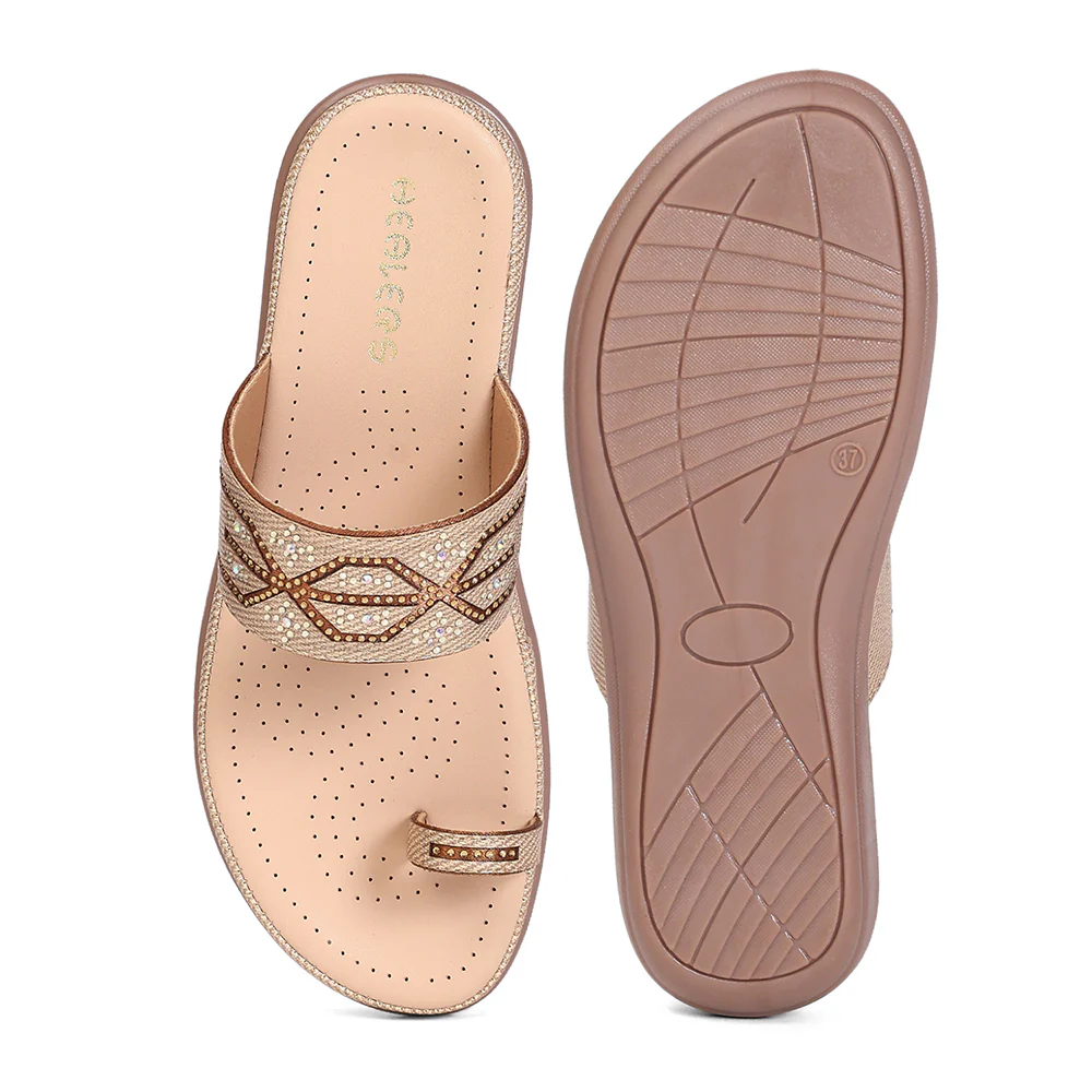 Healers ESL-2 Copper Casual Slip-on Slippers for Women by Liberty - Image 4