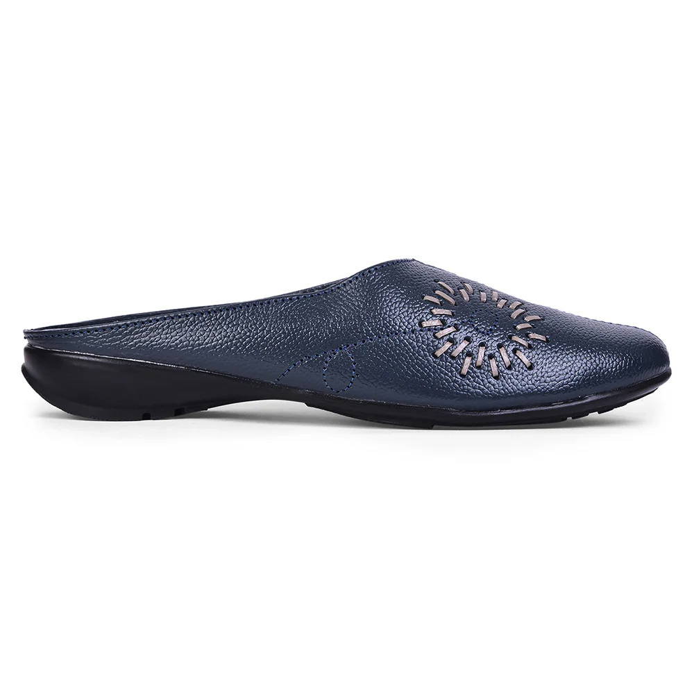 Healers Fashion Navy Blue Mule Sandal For Women T840-05 By Liberty - Image 2