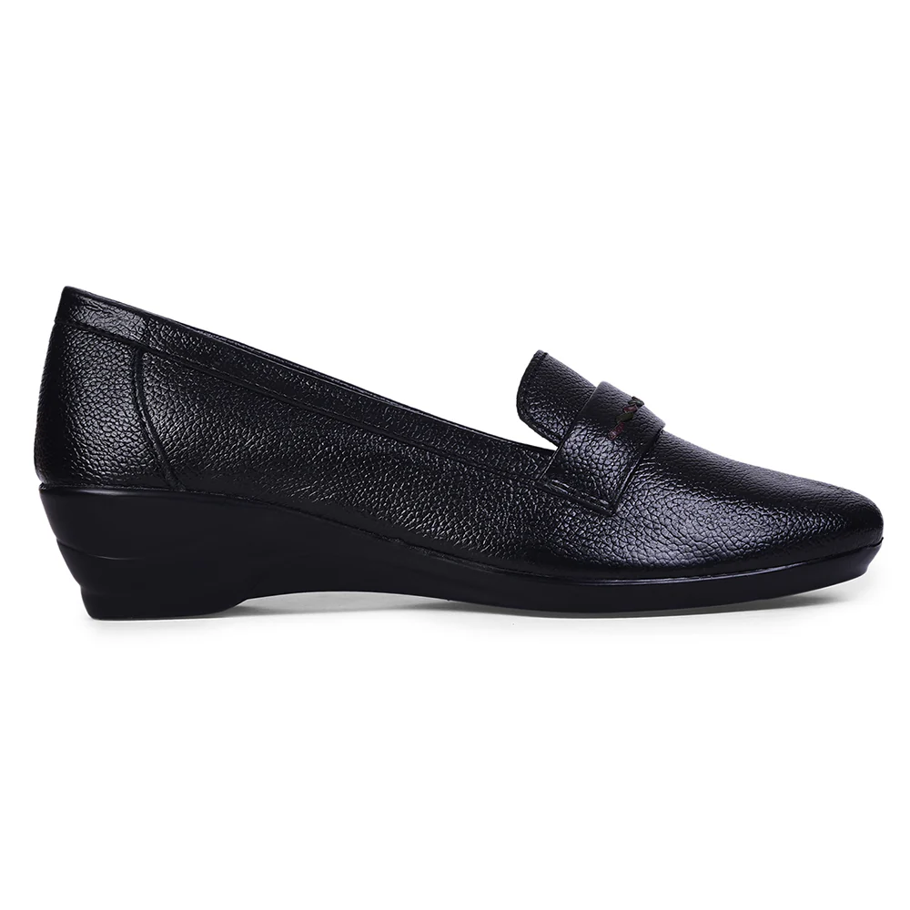 Healers Formal Black Wedge Heel Ballerina For Women T840-02 By Liberty - Image 2