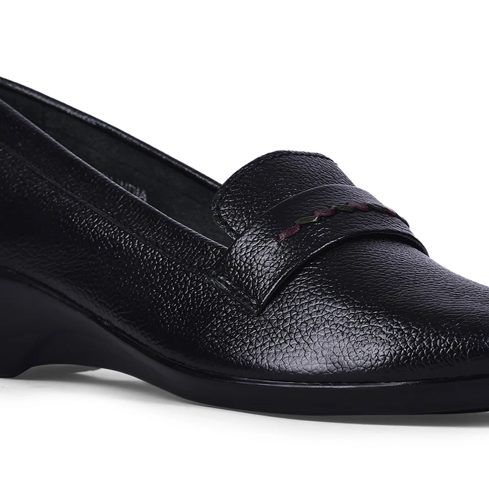 Healers Formal Black Wedge Heel Ballerina For Women T840-02 By Liberty - Image 5