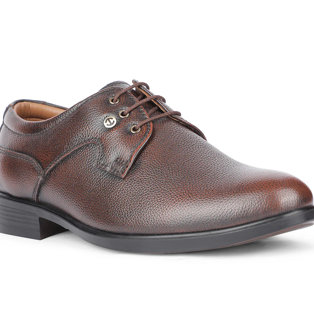 Healers Formal Brown Lacing Derby Shoes For Men S201-05 By Liberty - Image 4