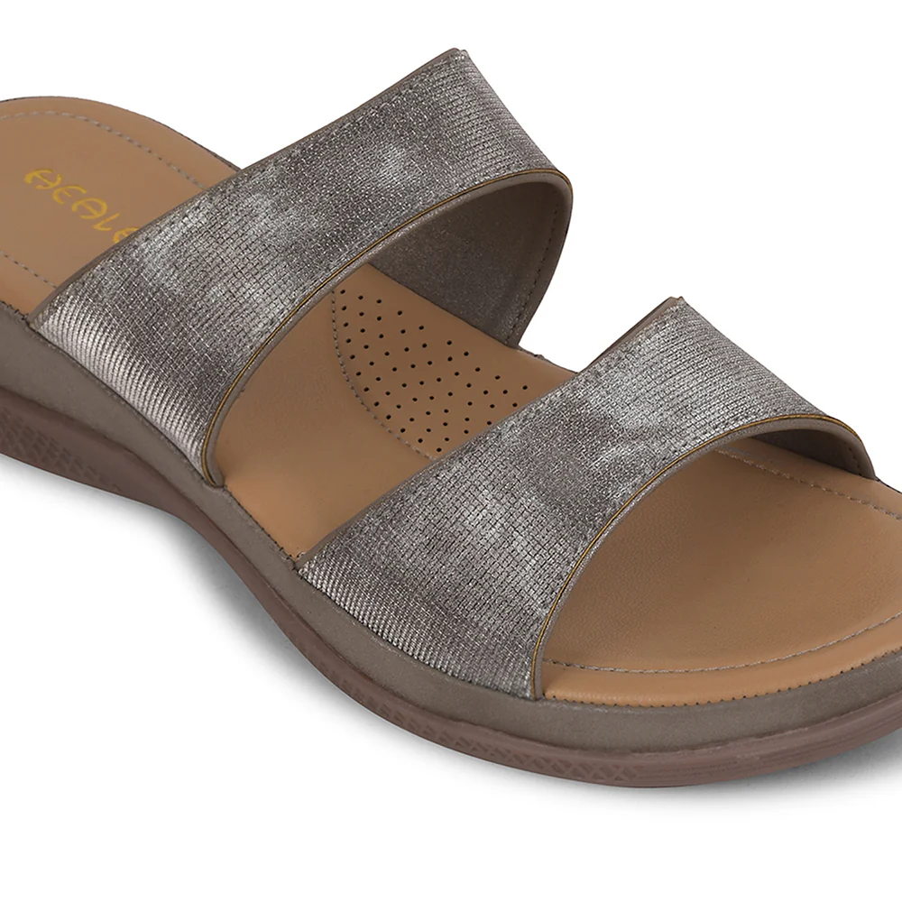 Healers Grey Casual Slipper For Women S424-03 By Liberty - Image 5