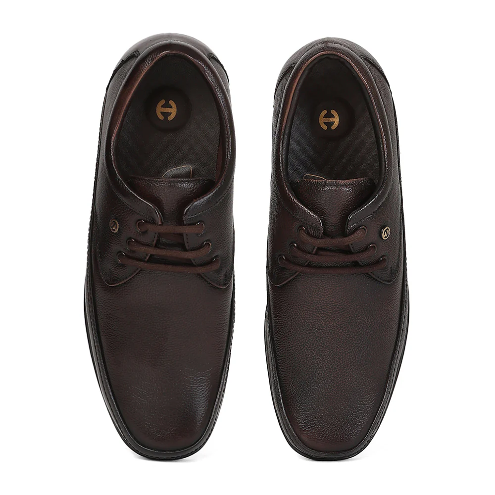 Healers HA1-12 Brown Formal Lacing Derby Shoes for Men by Liberty - Image 6