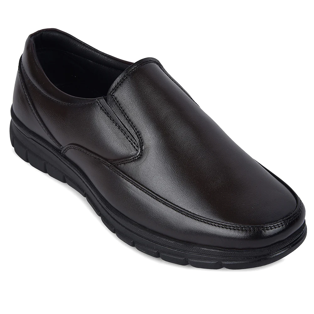 Healers HML-90E Brown Formal Non Lacing Mocassin Shoes for Men