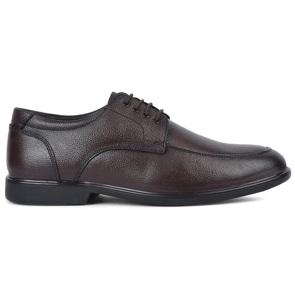 Healers HML-92E Brown Formal Lacing Derby Shoes for Men - Image 4