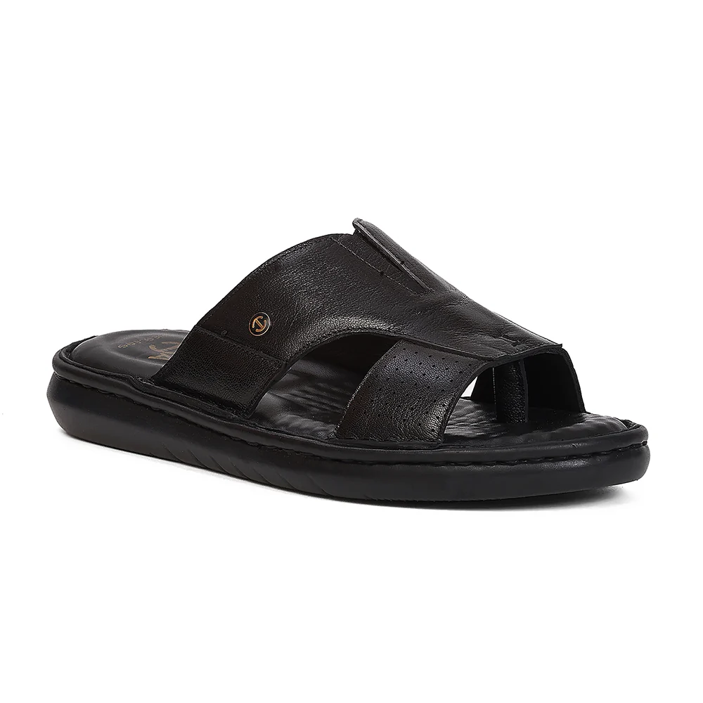 Healers LAS-2 Black Formal Slip-on Slippers for Men by Liberty